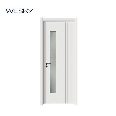 China Swing PVC Sheets For Sheet PVC Bathroom Door Waterproof PVC Roll Up Wooden Doors for sale