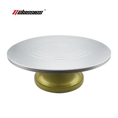 China Hotel DIY Kitchen Household Goods Baking Turntable For 30/33cm Aluminum Cream Cake Decorating. for sale