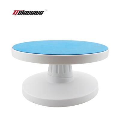 China Hotel Kitchen DIY Household Goods Tilted Classic Plastic Lace Cream Cake Decorating Turntable DIY Baking Mold. for sale