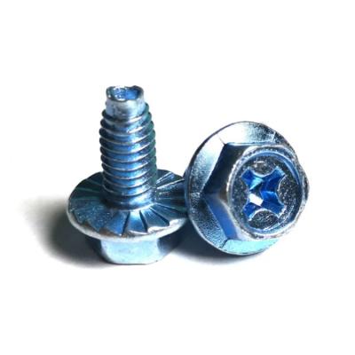 China Construction Carbon Steel Galvanized Hexagon Groove Flange Cross Triangular Bolt Tooth Set Screws for sale