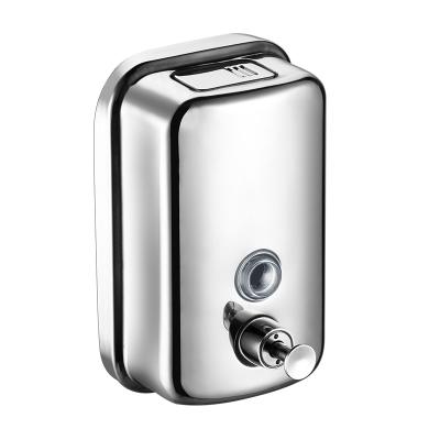 China Double Liquid Soap Dispenser 800 Square 1000ml 304 Stainless Steel Hand Soap Dispenser for sale