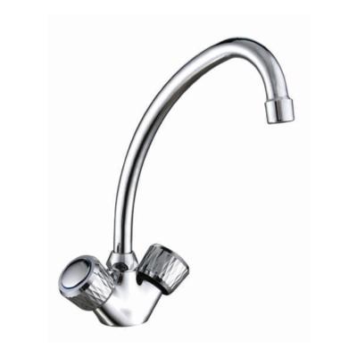 China Thermostatic Faucets Kitchen Sink Faucet Double Handle Hot Cold Water Mixer Tap for sale