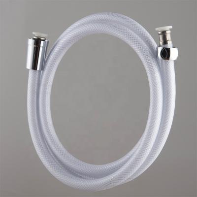 China Modern High Pressure 1.5 Meters Flexible Shower Hose Silver Plastic PVC Fiber Reinforced Tubing for sale