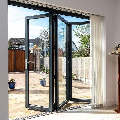 China Sound Insulation Design Aluminum Bi-fold Doors for Villa Shape Bi Fold Patio Door Internal for sale