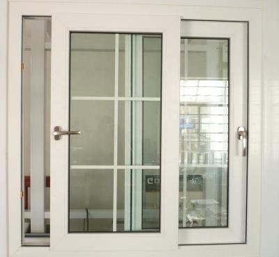 China Sliding black white tintedglass grill aluminum sliding window for bathroom for sale