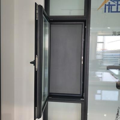 China Aluminum Swing Frame Casement Window Casement Window With Mesh Fly Screen for sale