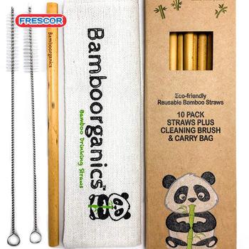 China Viable Bamboo Drinking Straws with Logo Customized Reusable Bamboo Straw for sale