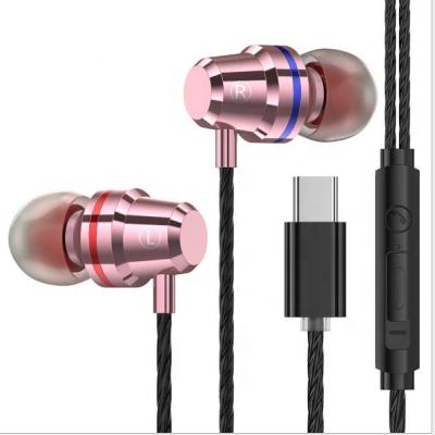 China Universal In-Ear Type C Earphones Headphones For Huawei Samsung USB C Heavy Bass Earphone With MIC for sale