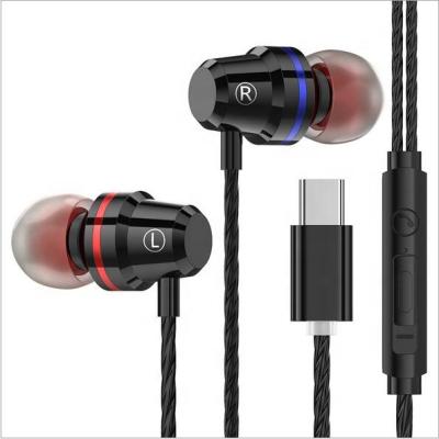 China In-ear Metallic Type C Earphone Headset For Samsung USB C Earphone For Huawei for sale