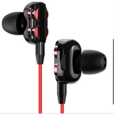 China Cheap Promo In-ear Dual Drivers Wired Sports Cell Phone Earphone for sale