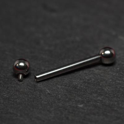 China ASTM F136 Titanium Titanium Internally Threaded Piercing Straight Barbell for sale