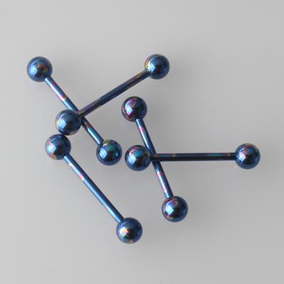 China Titanium Oilslick Anodized Titanium Body Piercing Straight Barbell for sale