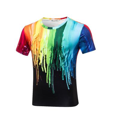 China Anti-Shrink Tie Dye T-shirts Size Quality Private Label T-shirts Custom Logo Print For Men for sale