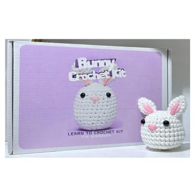 China Handwerk Knitting Tool Kit Fun Milk Cotton Wool Cute Rabbit Crochet Kit Te koop