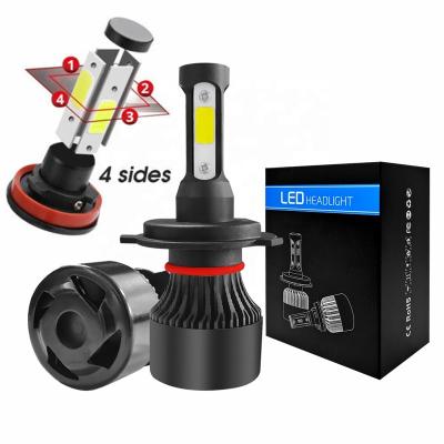 China 12V 36w 6000k 7200lm 4 Sides COB Led Car Bulb H1 H3 H4 H7 9004 9005 9006 H11 High Low Beam 360 Degree Led Headlight Bulbs Universal for sale