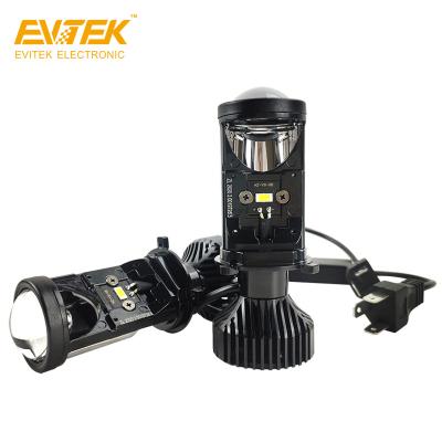 China EVITEK H4 Projector Lens Y6 LED Headlight Bulbs 95W Super Bright Universal Mini LED Hi-Ground Beam Car Light for sale