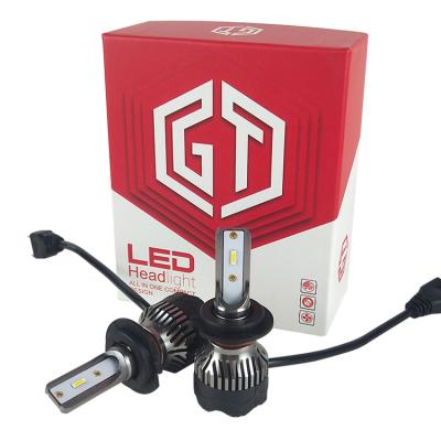 China EVITEK Aviation Lighting System Aluminum Auto Fan Cooling CSP H4 Super Bright H11 9005 9006 F5 7600lm LED Headlight Bulb for sale