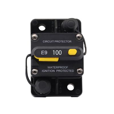 China Wholesale Outdoor Waterproof Car Marine Boat Mount 100A 12-48V IP67 Circuit Breaker Manual Reset Switch For Car Marine RV for sale