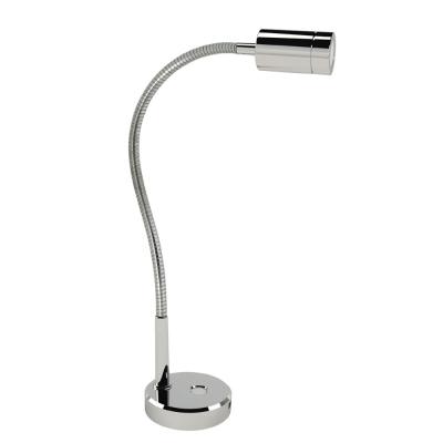 China Plastic Touch Adjust Direction And Shine Chrome Plated Gooseneck Led Lamp With USB Charger for sale