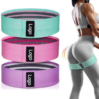 China Durable Fabric Cloth Non Slip Loop Resistance Bands For Booty Set Of 3 Hip Resistance Bands for sale