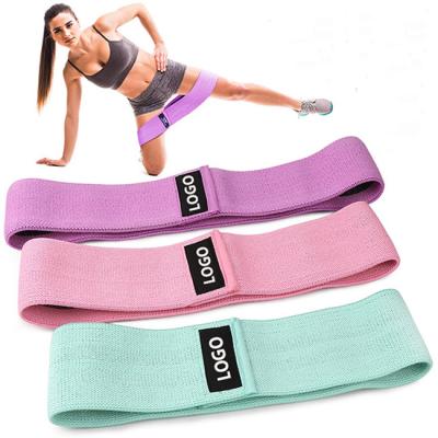 China Durable Cloth Booty Non-Slip Elastic Workout Exercise Resistance Bands, Cotton and Rubber Cloth, Stretch Hip Bands for Legs for sale