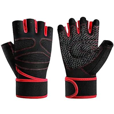 China Adjustable Breathable Workout Weight Lifting Bodybuilding Training Fitness Gym Gloves for sale