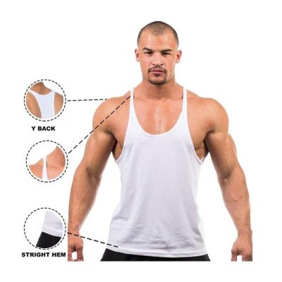 China QUICK DRY Mens Smooth Y Back Bodybuilding Gym Empty Tank Tops for sale