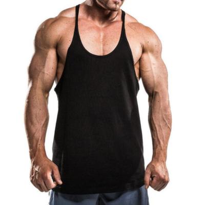 China 2021 Wholesale Fashion Fitness Men's Bodybuilding Gym Vest Stringer Singlet Tank Top QUICK DRY for sale