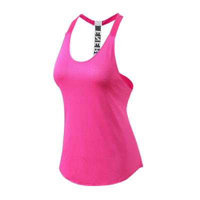 China QUICK DRY Women Fitness Sports Gym Yoga Shirt Sportswear Top Female T-Shirt Blouses Workout Sleeveless Running Vest Vest for sale