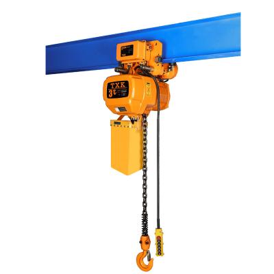 China TXK I-Beam Monorail Electric Power Motor Chain Hoist 3 Ton 12 Volt 3 Ton for sale