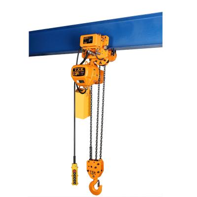 China Building Material Shops TXK 7.5 Ton Single Phase Overhead Crane Chain Hoist Electric Motorized Trolley for sale