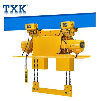 China Construction Crane TXK 1Ton 2Ton 3Ton 4Ton 5 Ton Metallurgical Electric Motor Chain Crane With Trolley for sale