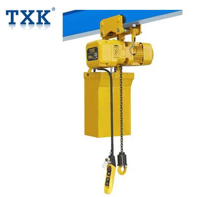 China Construction Hoist TXK 300kg Wind Power Trolley Running Electric Chain Fall Hoist Manufacturer for sale