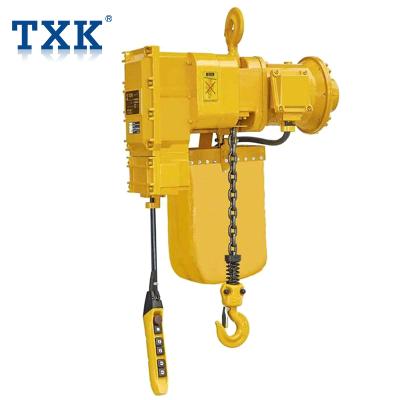 China TXK1Ton 2Ton 2.5Ton 3Ton 5 Ton Hook Explosion-Proof Electric Chain Building Material Crane Block for sale