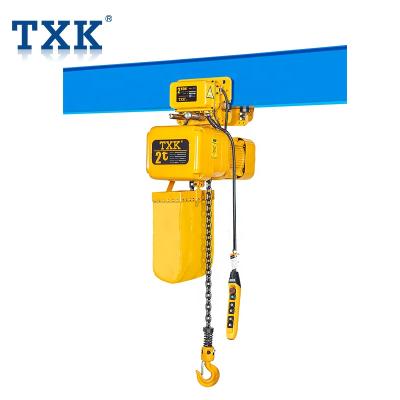 China Classification M5/2m 2 Ton Electric Lifting Chain Hoist from TXK Factory for sale