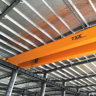 China Bridge Crane Warehouse 10 Ton Double Beam EOT Overhead Bridge Traveling Crane With Remote Control for sale