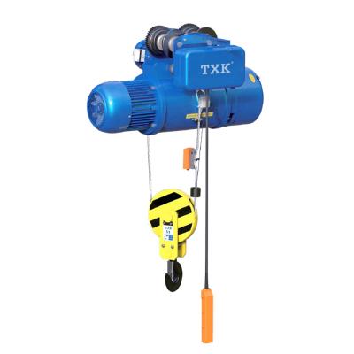 China Building Material Shops TXK 3 Phase Single Speed ​​CD1 Type Electric Wire Rope Hoist for sale