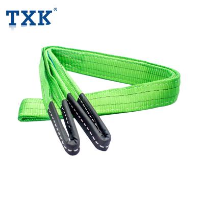 China Lifting/Wrap Eye To Eye 2 Ton Polyester Webbing Lifting Slings Belt for sale