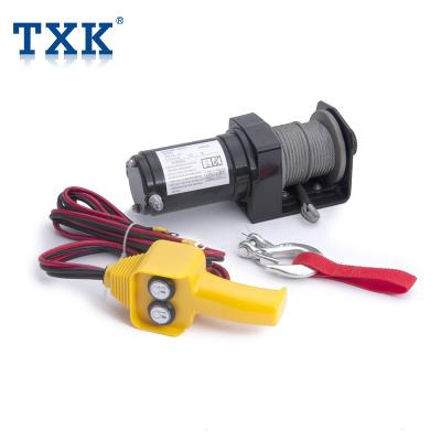 China TXK 3000lbs AUTOMATIC small 12V electric winch with automatic brake for sale