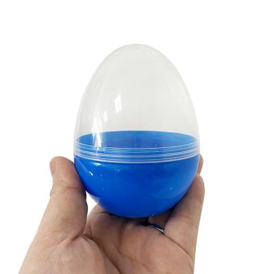 China Plastic Easter Egg 8.7X6.8cm Toy Decoration For Baskets Bucket Bag Gift Transparent Assorted Colorful Plastic Easter Eggs for sale