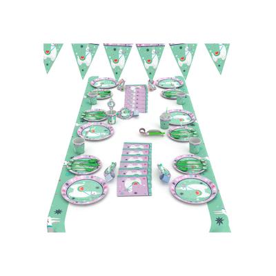 China Modern Llama Birthday Party Supplies Disposable Tablerware Paper Plates Napkins Cups Tablecloth for sale