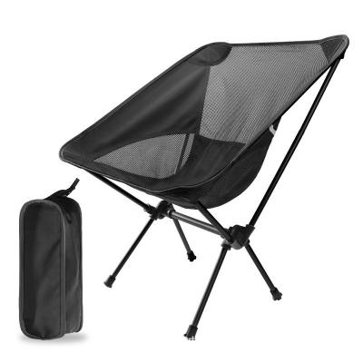 China Furable Portable Aluminum Travel Light Weight Picnic Chair Folding Moon Outdoor Camping Chair for sale