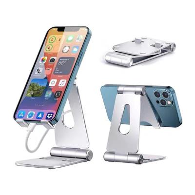 China Portable Wholesale Rotating Adjustable Aluminum Bracket Desktop Mobile Phone Stand Tablet 270 Degree Metal Phone Holder for sale