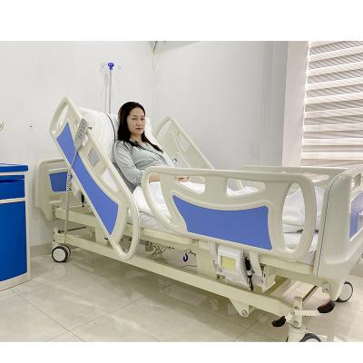 China Hospital Clinic Manfacturing Direct Selling Electric High Five Function Hospital Bed Product Use For Hospital Room Hospital Bed Icu for sale