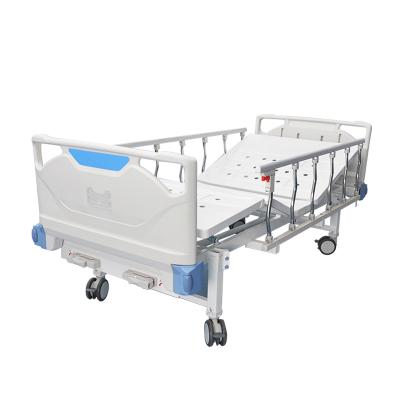 China Manual patient medical equipment hospital bed work hospital bed home care hospital bed with bedside cabinet for sale