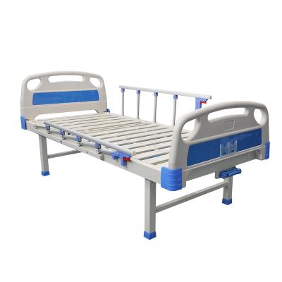 China Hot Selling Hospital Bed Work On Market Aluminum Alloy Side Rail Single Function ABS Cranks Manual Medical Extended Hospital Beds Without Casters for sale