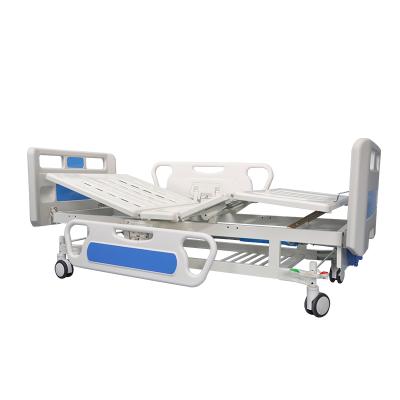 China 2020 Hospital Furtinure Hot Sale On Market ABS Side Rail 2 Function Metal Hospital Bed With Mattress for sale