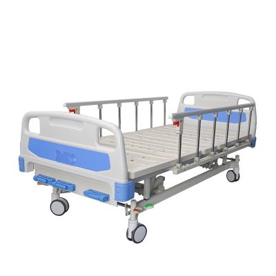 China Hospital Clinic Manual Hospital Bed Bed Triple Function Adjustable Medical Patient Sale In Palestine for sale