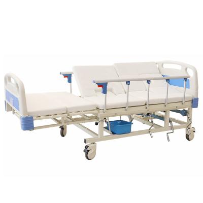 China Home or Hospital China Factory Produced Multi Function Manual Bed Medical Iron Hospital Iron Nursing Bed for sale