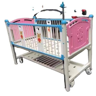 China Chinese production 2 functions manual children's hospital bed beautiful with side rails for children for sale